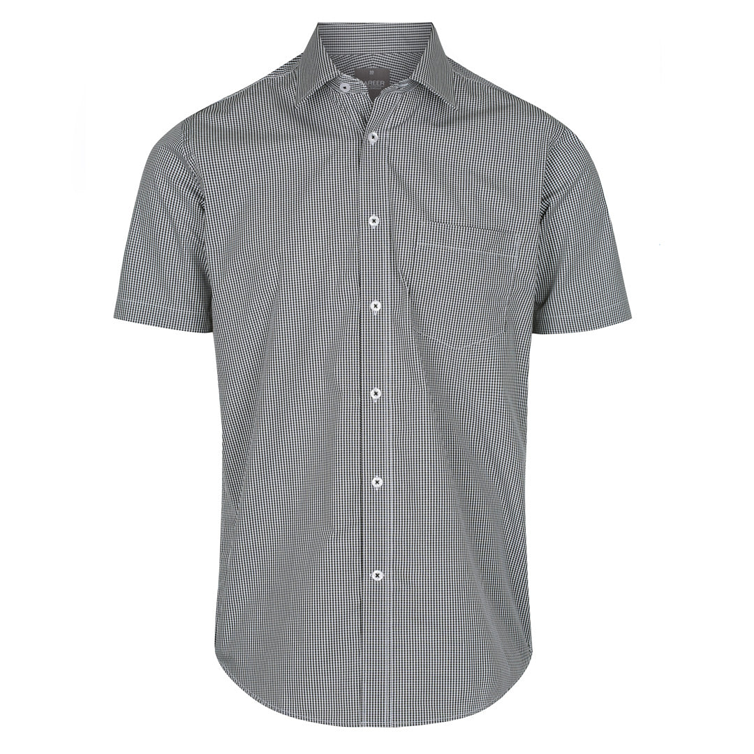 House of Uniforms The Westgarth Shirt | Mens | Short Sleeve | Classic Gloweave Black