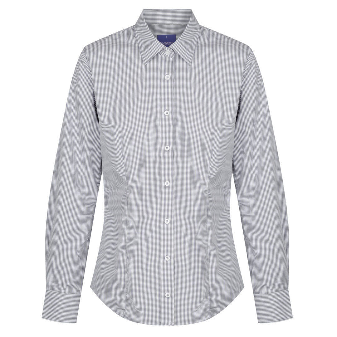 House of Uniforms The Westgarth Shirt | Ladies | Long Sleeve | Classic Plus Gloweave Grey