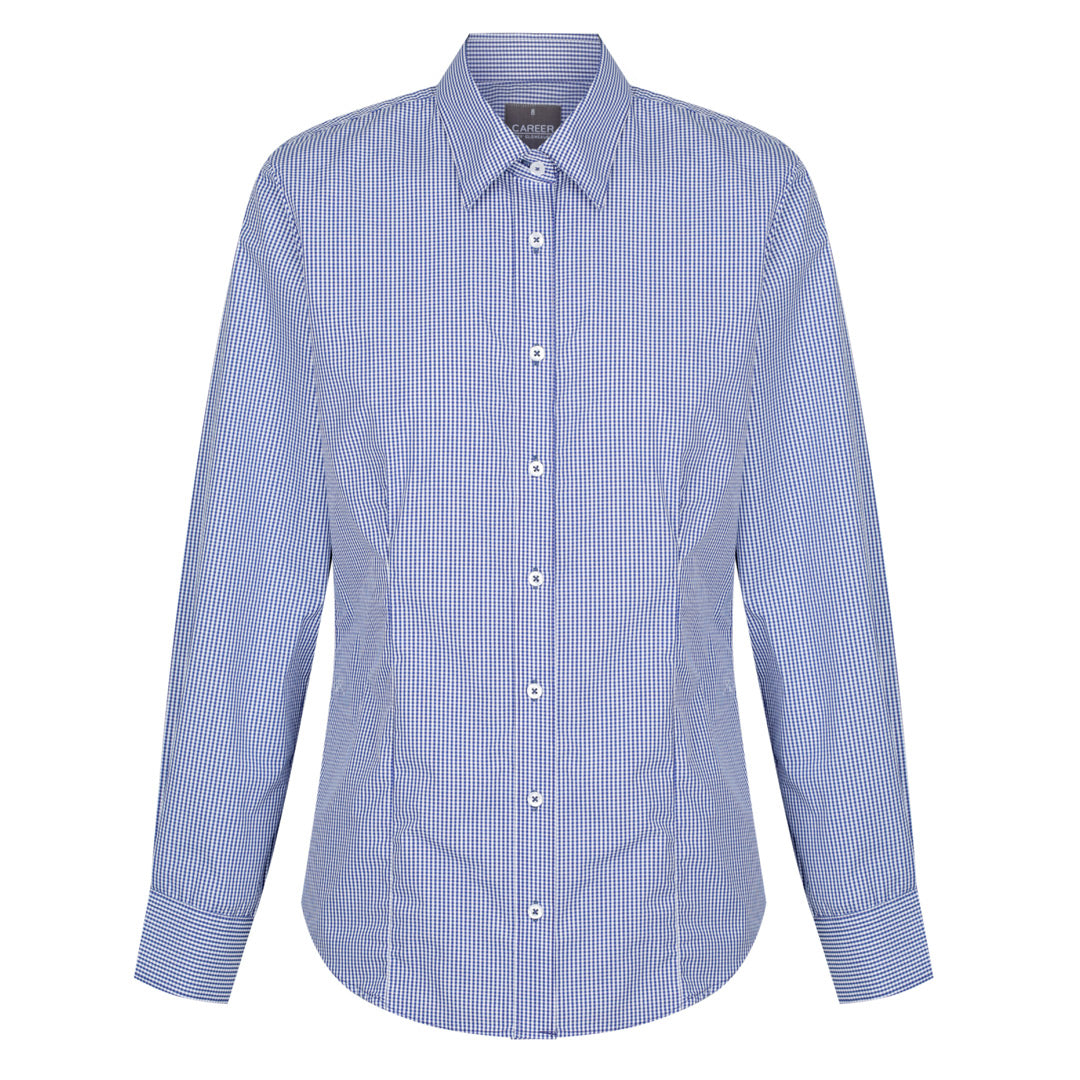 House of Uniforms The Westgarth Shirt | Ladies | Long Sleeve | Classic Plus Gloweave Navy