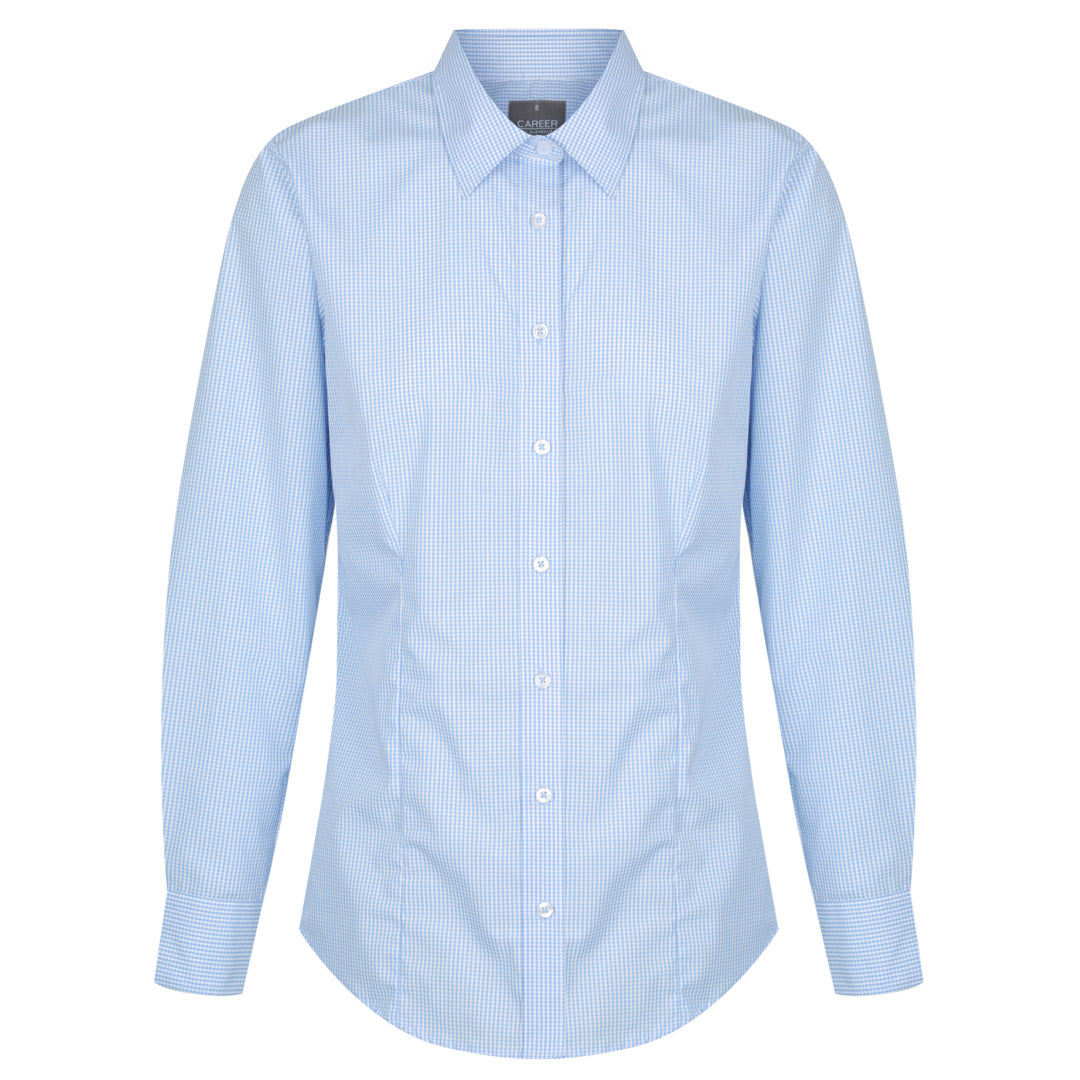 House of Uniforms The Westgarth Shirt | Ladies | Long Sleeve | Classic Plus Gloweave Sky