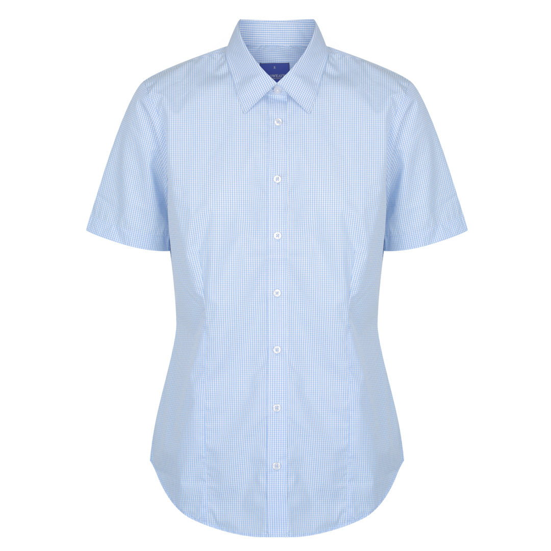 House of Uniforms The Westgarth Shirt | Ladies | Short Sleeve | Classic Gloweave Sky
