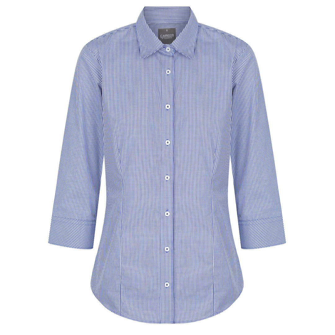 House of Uniforms The Westgarth Shirt | Ladies | 3/4 Sleeve | Classic Fit Gloweave Navy