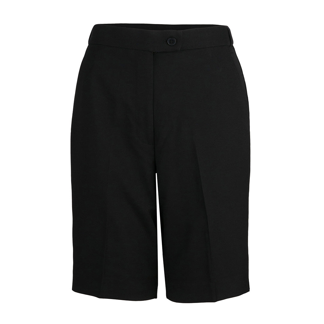 House of Uniforms The Flex Waist Short | Ladies | Mechanical Stretch LSJ Collection Black
