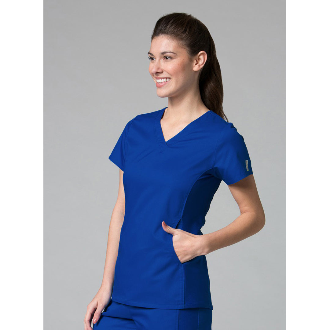 House of Uniforms The EON Active Mesh Panel Scrub Top | Ladies Maevn Galaxy