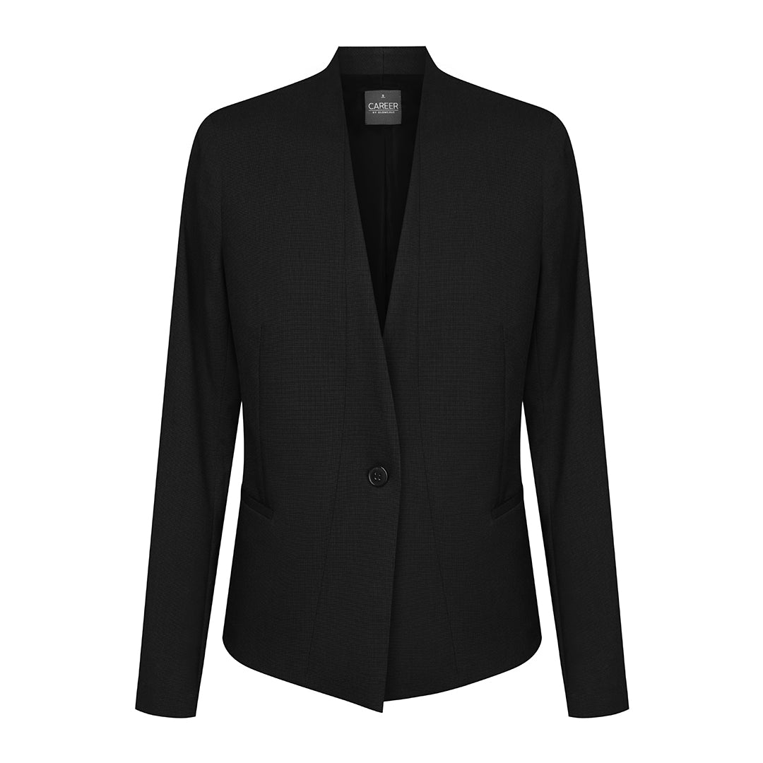 House of Uniforms The Elliot Crop Jacket | Ladies Gloweave Black