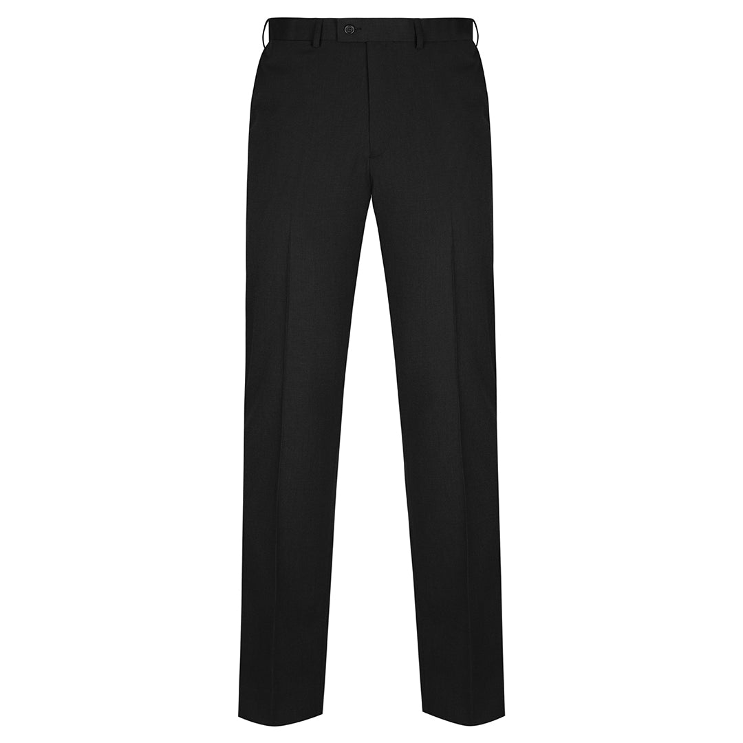 House of Uniforms The Elliot Flat Front Pant | Mens Gloweave Black