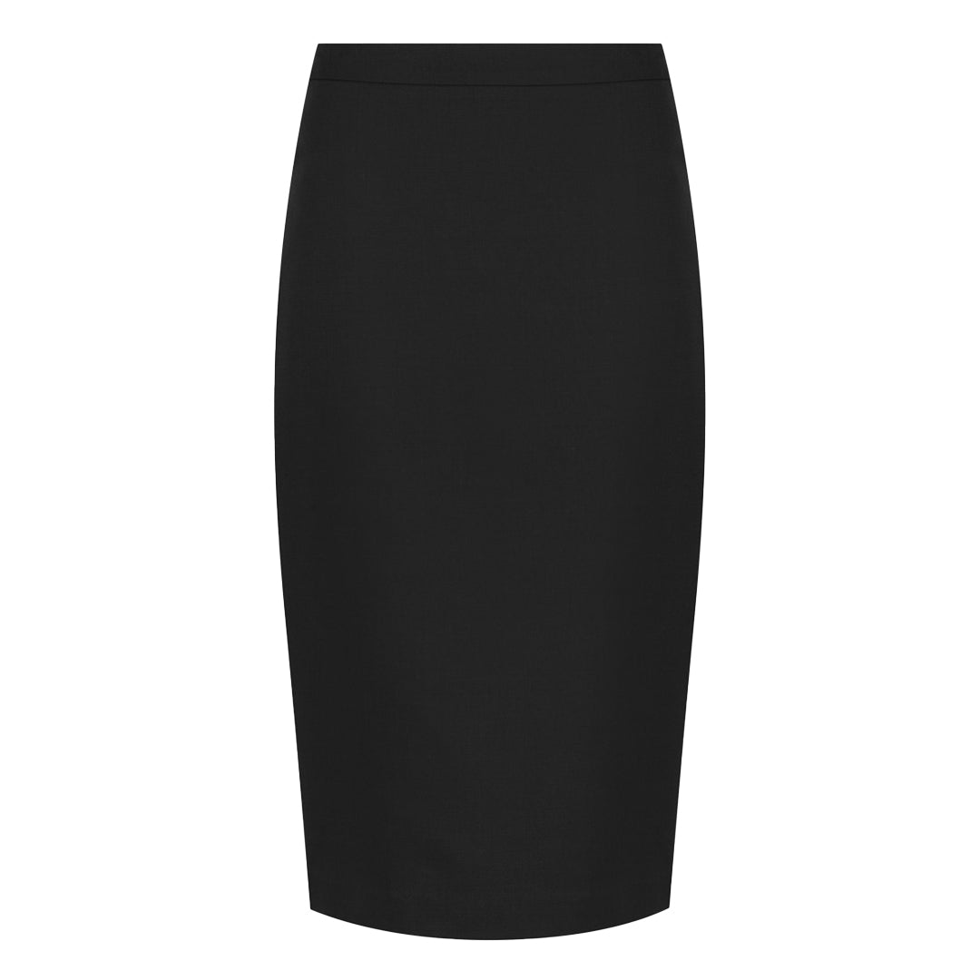 House of Uniforms The Elliot Longline Pencil Skirt | Ladies Gloweave Black