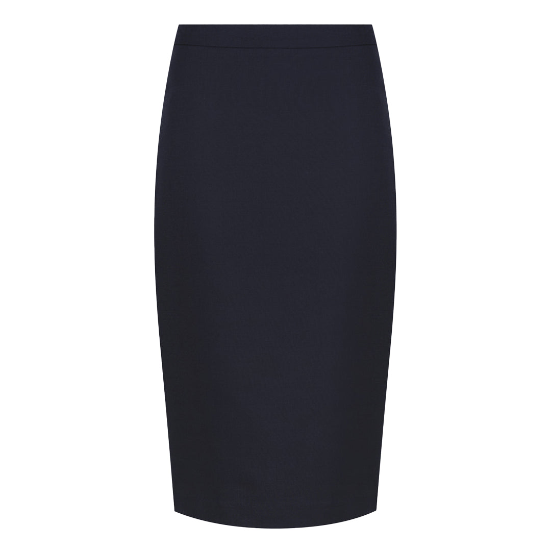House of Uniforms The Elliot Longline Pencil Skirt | Ladies Gloweave Navy