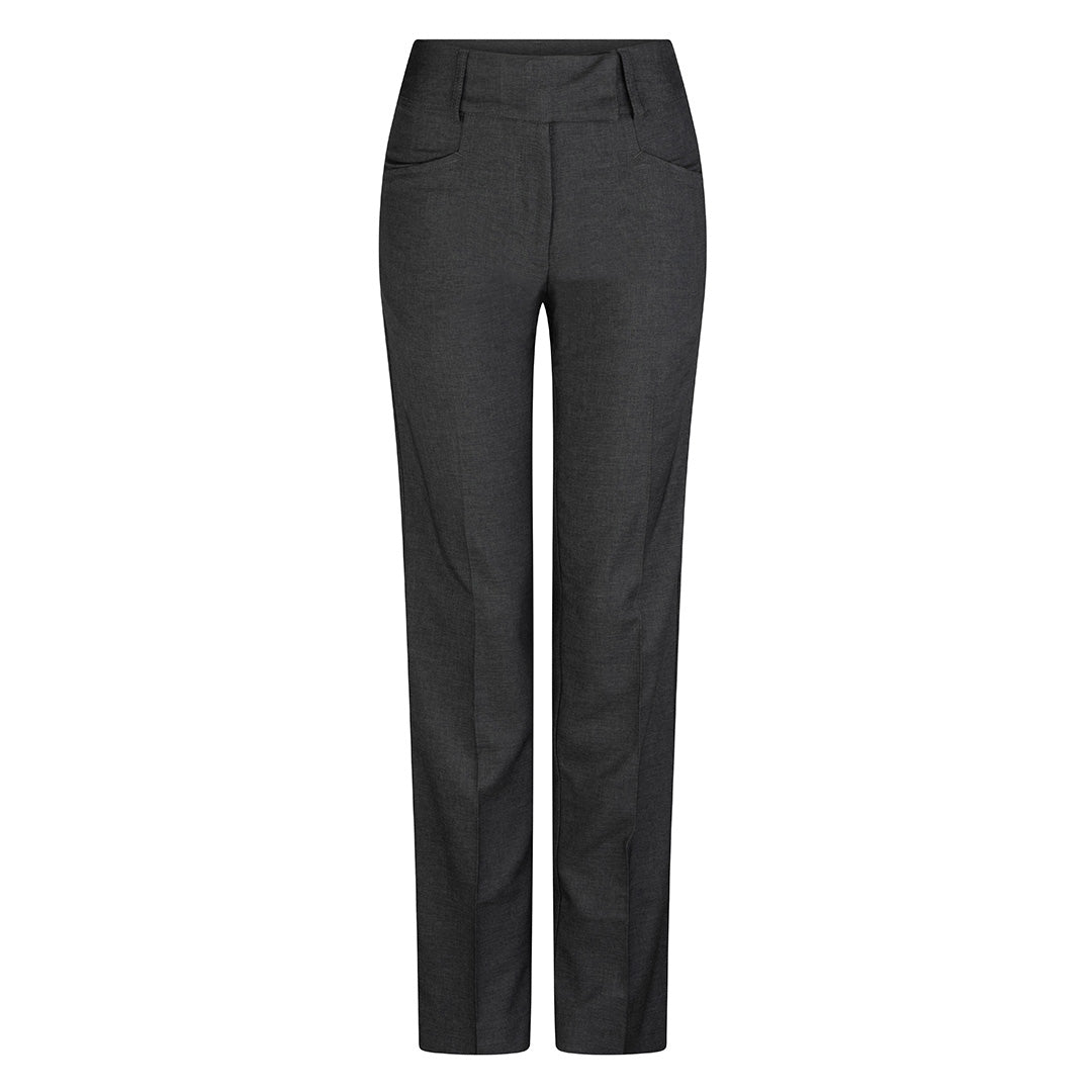House of Uniforms The Mid Rise Relaxed Pant | Ladies | Mechanical Stretch LSJ Collection Charcoal