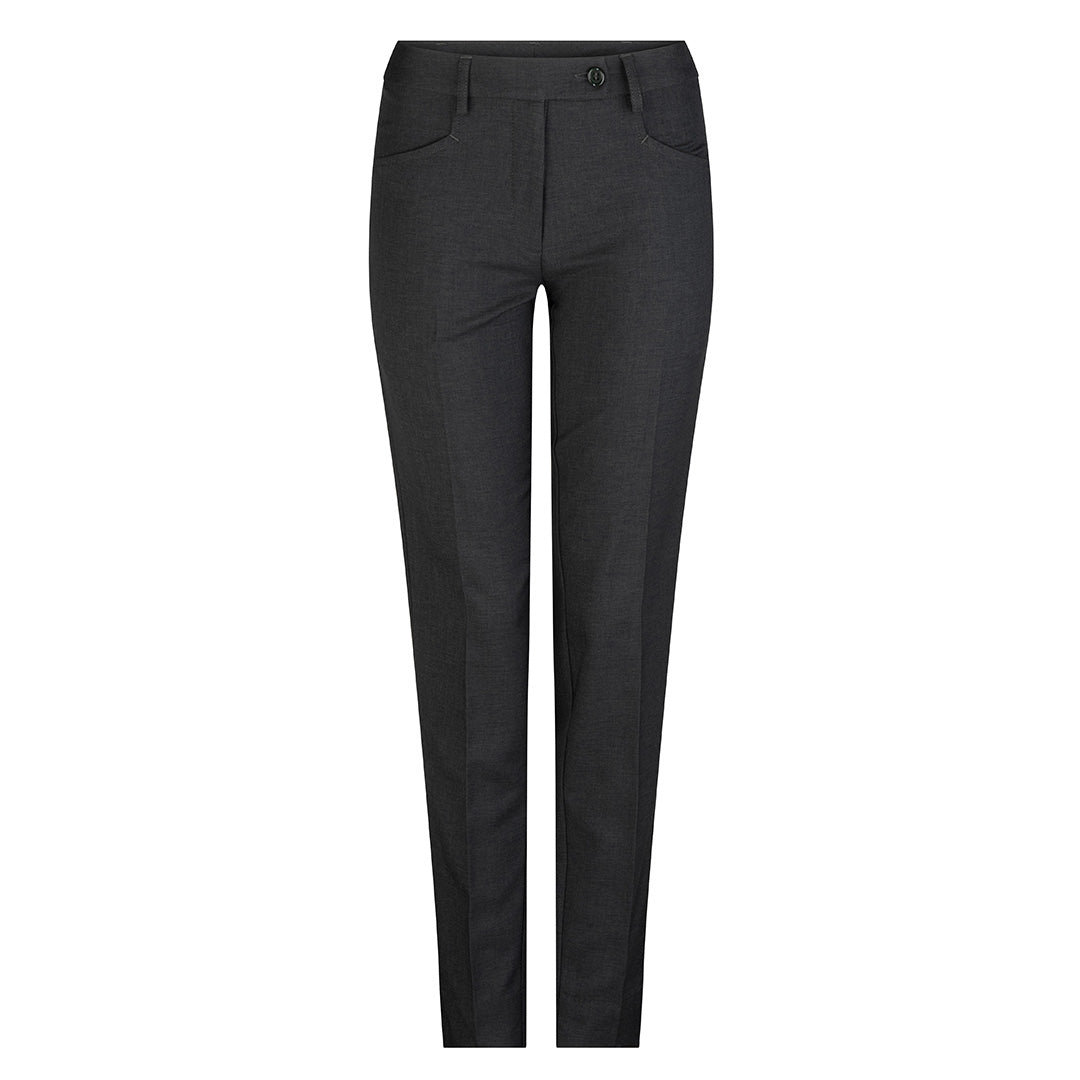 House of Uniforms The Slim Leg Low Rise Pant | Ladies | Mechanical Stretch LSJ Collection Charcoal