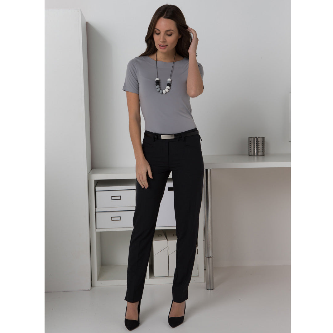 House of Uniforms The Slim Leg Low Rise Pant | Ladies | Mechanical Stretch LSJ Collection