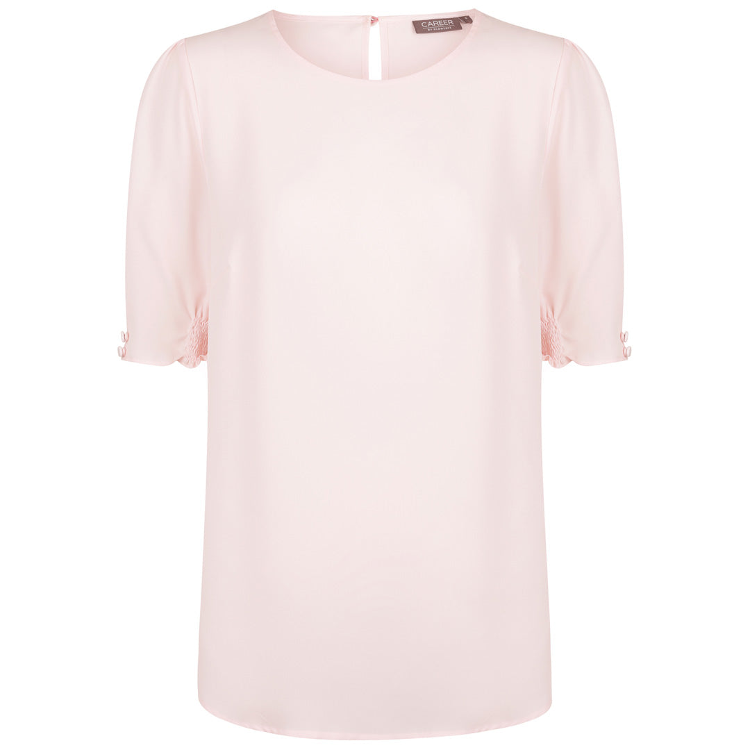 House of Uniforms The Willow Top | Ladies | Short Sleeve Gloweave Blush
