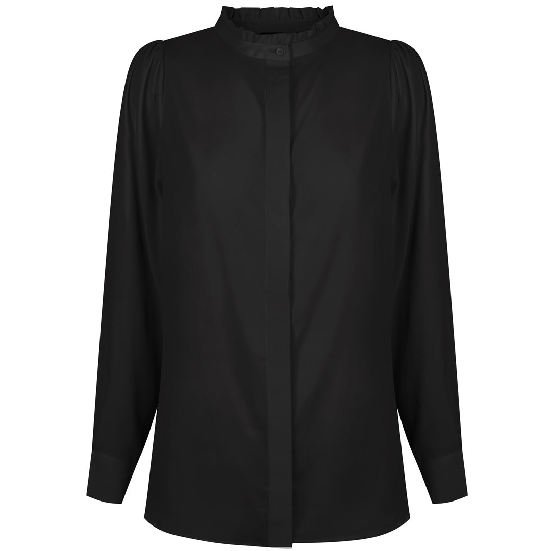 House of Uniforms The Bailey Top | Ladies | Long Sleeve Gloweave Black