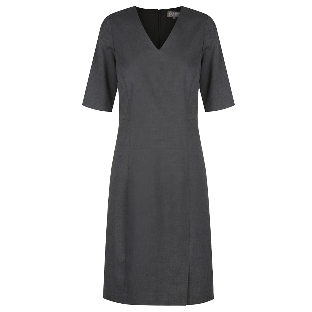 House of Uniforms The Elliot Short Sleeve Dress Gloweave Charcoal
