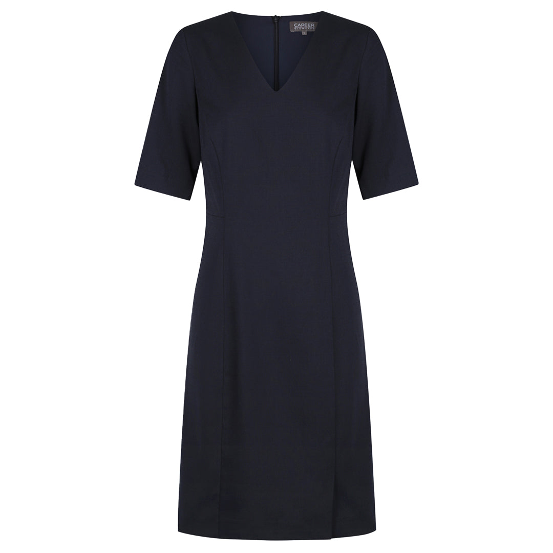 House of Uniforms The Elliot Short Sleeve Dress Gloweave Navy