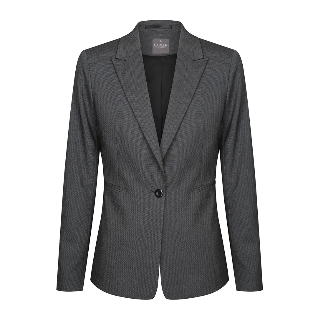 House of Uniforms The Elliot Single Button Jacket | Ladies Gloweave Charcoal