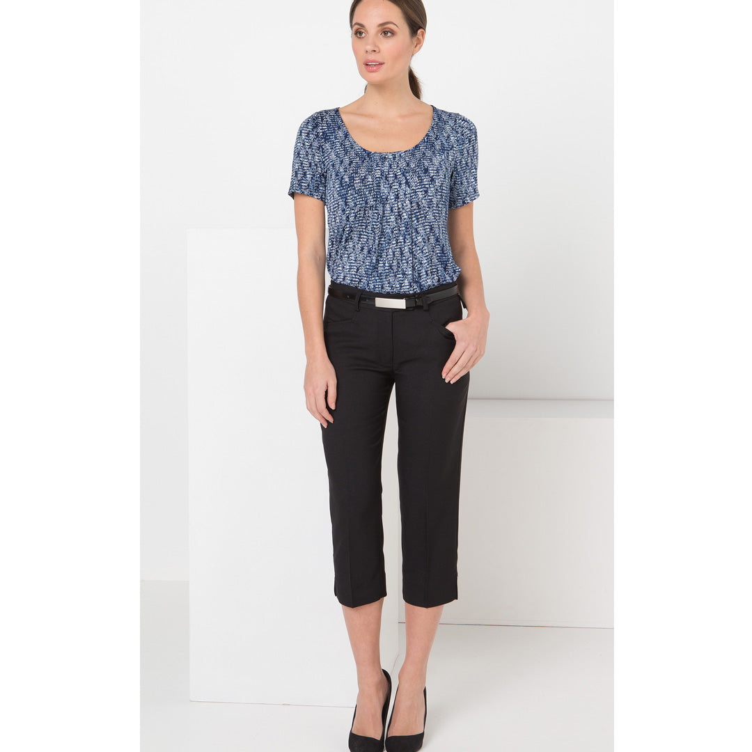 House of Uniforms The Slim Leg Capri Pant | Ladies | Mechanical Stretch LSJ Collection