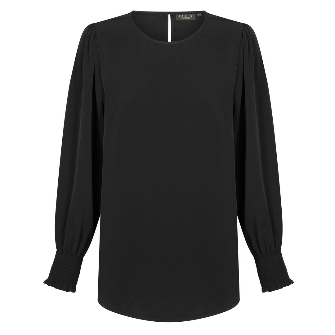 House of Uniforms The Freya | Ladies | Long Sleeve Gloweave Black