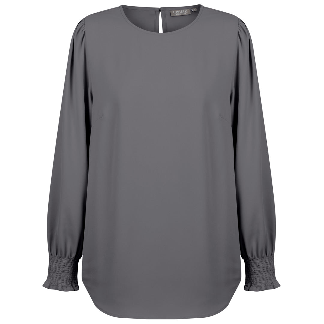 House of Uniforms The Freya | Ladies | Long Sleeve Gloweave Charcoal