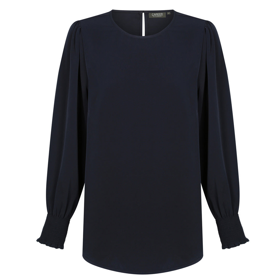 House of Uniforms The Freya | Ladies | Long Sleeve Gloweave Navy