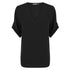 House of Uniforms The Reese V Neck Top | Ladies | Short Sleeve Gloweave Black