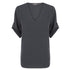 House of Uniforms The Reese V Neck Top | Ladies | Short Sleeve Gloweave Charcoal