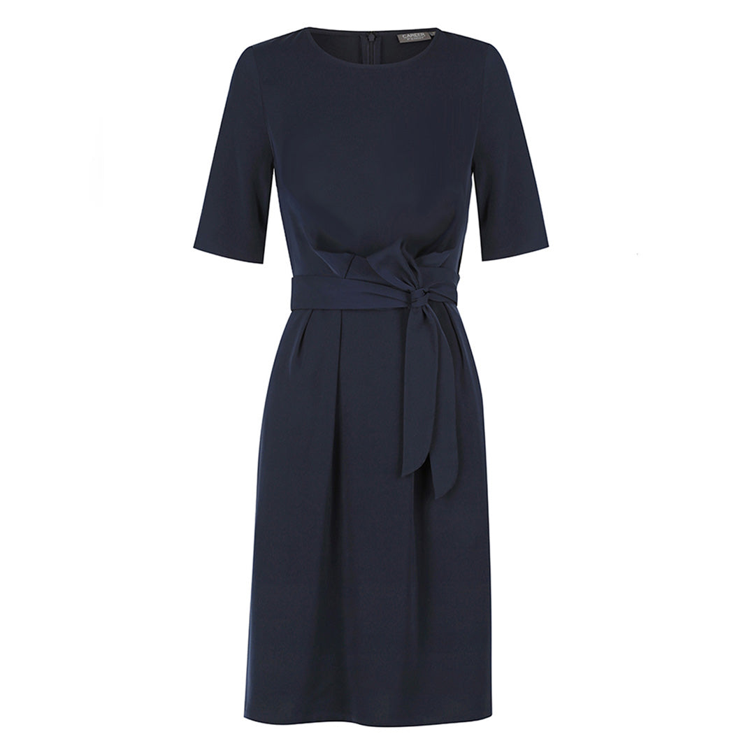 House of Uniforms The Mason Dress | Short Sleeve Gloweave Navy
