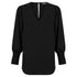 House of Uniforms The Cleo V Neck Top | Ladies Gloweave Black