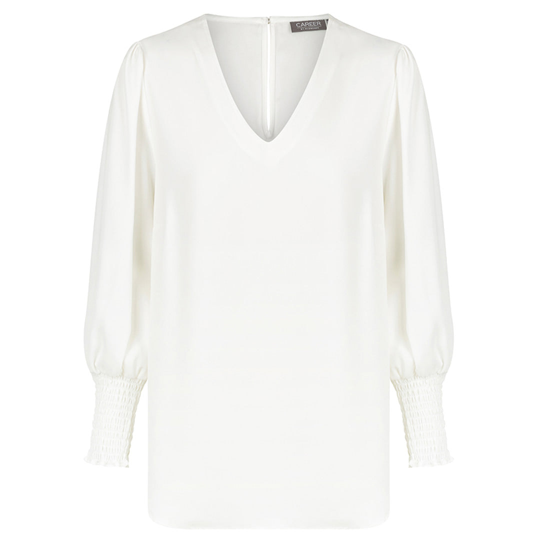 House of Uniforms The Cleo V Neck Top | Ladies Gloweave