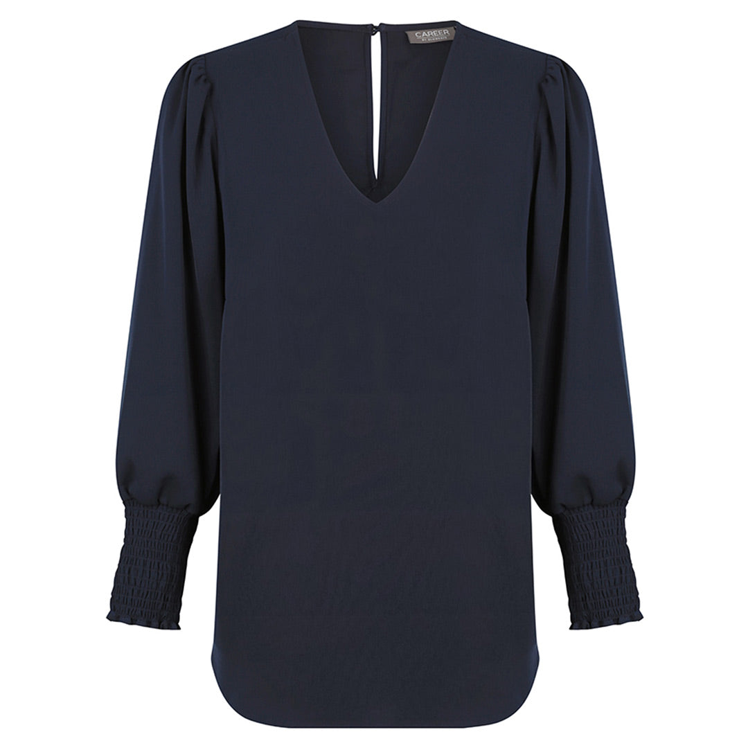 House of Uniforms The Cleo V Neck Top | Ladies Gloweave