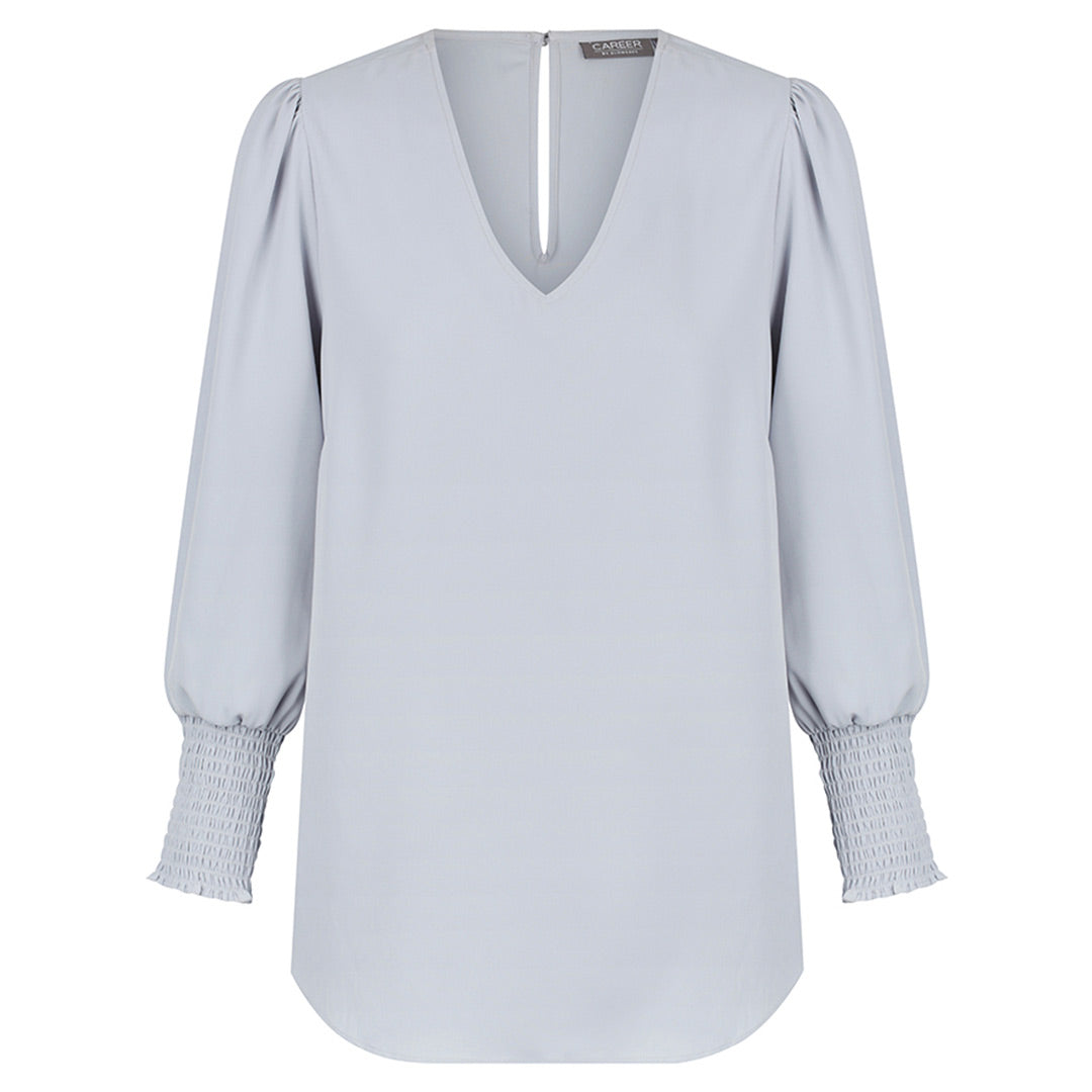 House of Uniforms The Cleo V Neck Top | Ladies Gloweave