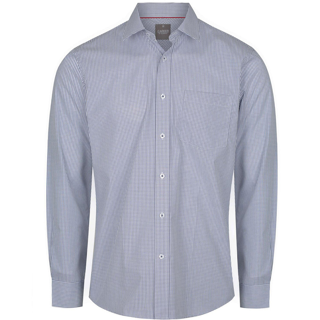 House of Uniforms The Fawkner Shirt | Mens | Long Sleeve Gloweave Navy