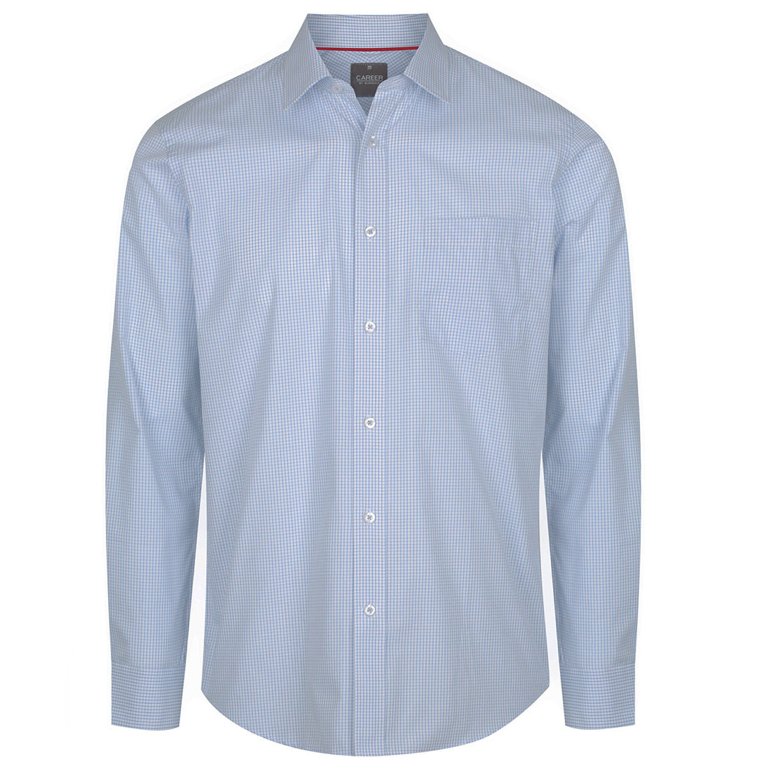 House of Uniforms The Fawkner Shirt | Mens | Long Sleeve Gloweave Sky
