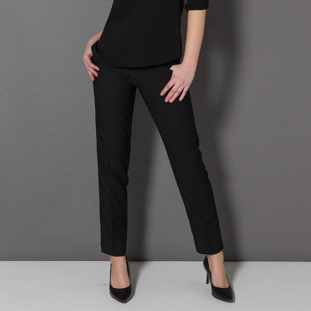 House of Uniforms The Flex Waist Straight Leg Pant | Ladies | Mechanical Stretch LSJ Collection