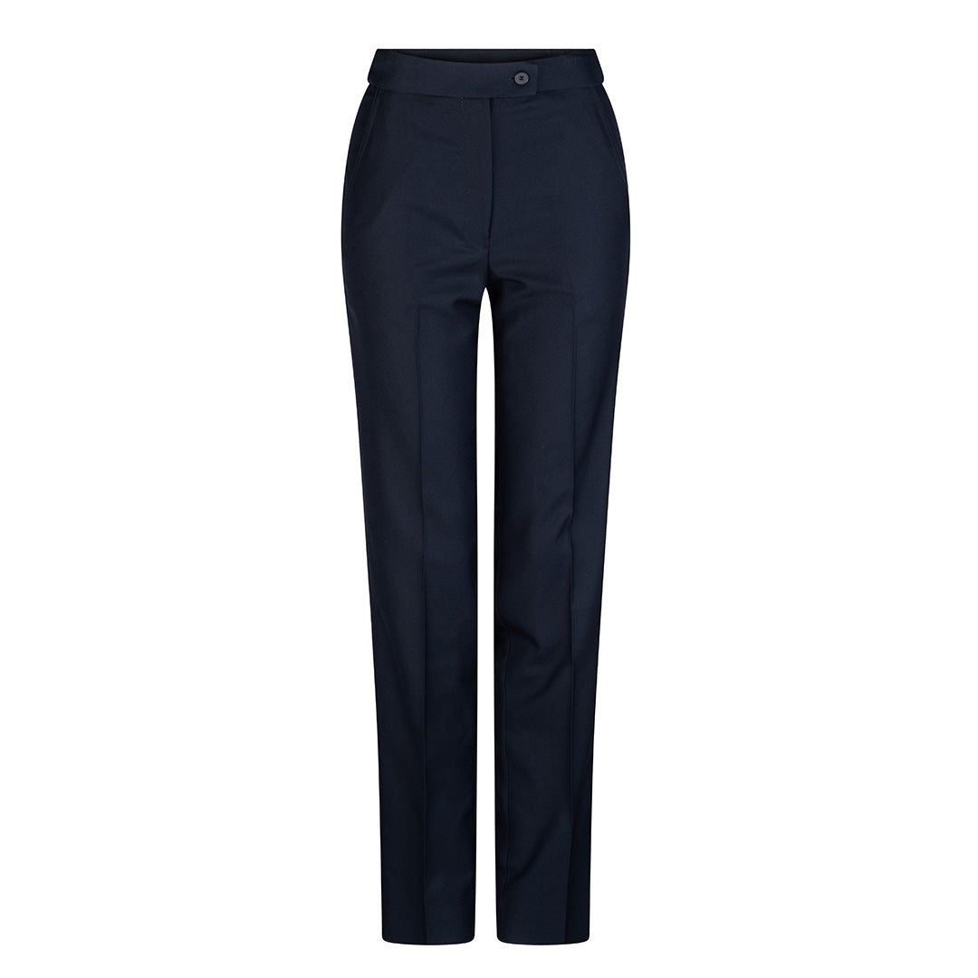 House of Uniforms The Flex Waist Straight Leg Pant | Ladies | Poly Viscose LSJ Collection Navy