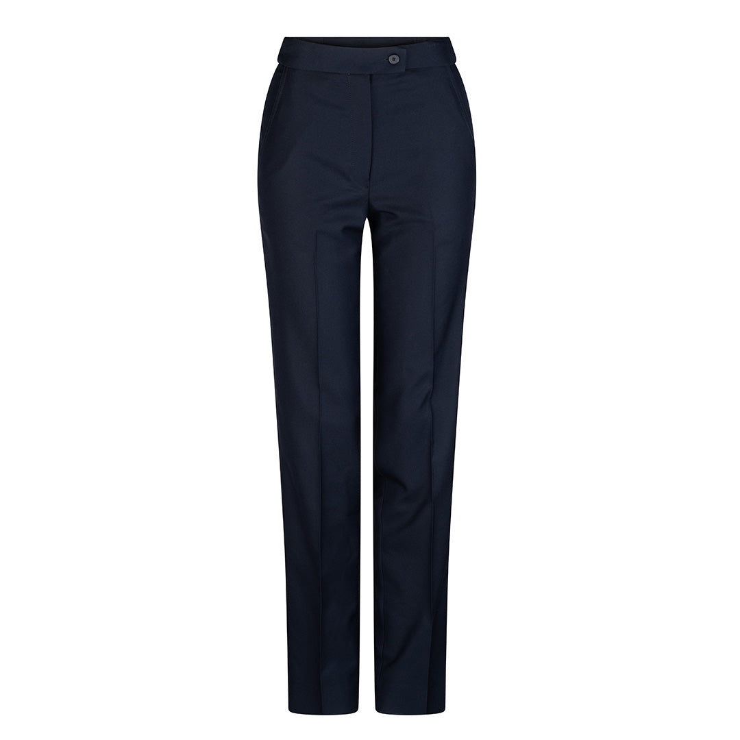 House of Uniforms The Flex Waist Straight Leg Pant | Ladies | Micro Fibre LSJ Collection Navy