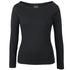 House of Uniforms The Boat Neck Tee | Long Sleeve | Ladies Jbs Wear Black
