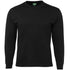 House of Uniforms The Rib Crew Neck Tee | Long Sleeve | Unisex Jbs Wear Black