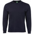 House of Uniforms The Rib Crew Neck Tee | Long Sleeve | Unisex Jbs Wear Navy