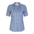 House of Uniforms The Gingham Check Shirt | Ladies | Short Sleeve LSJ Collection Blue