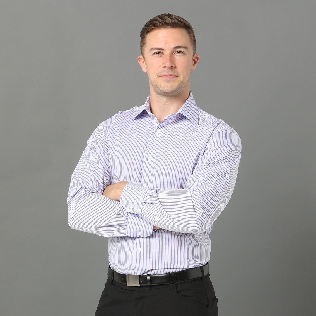 House of Uniforms The Bourke Street Shirt | Mens | Long Sleeve | Euro Fit LSJ Collection