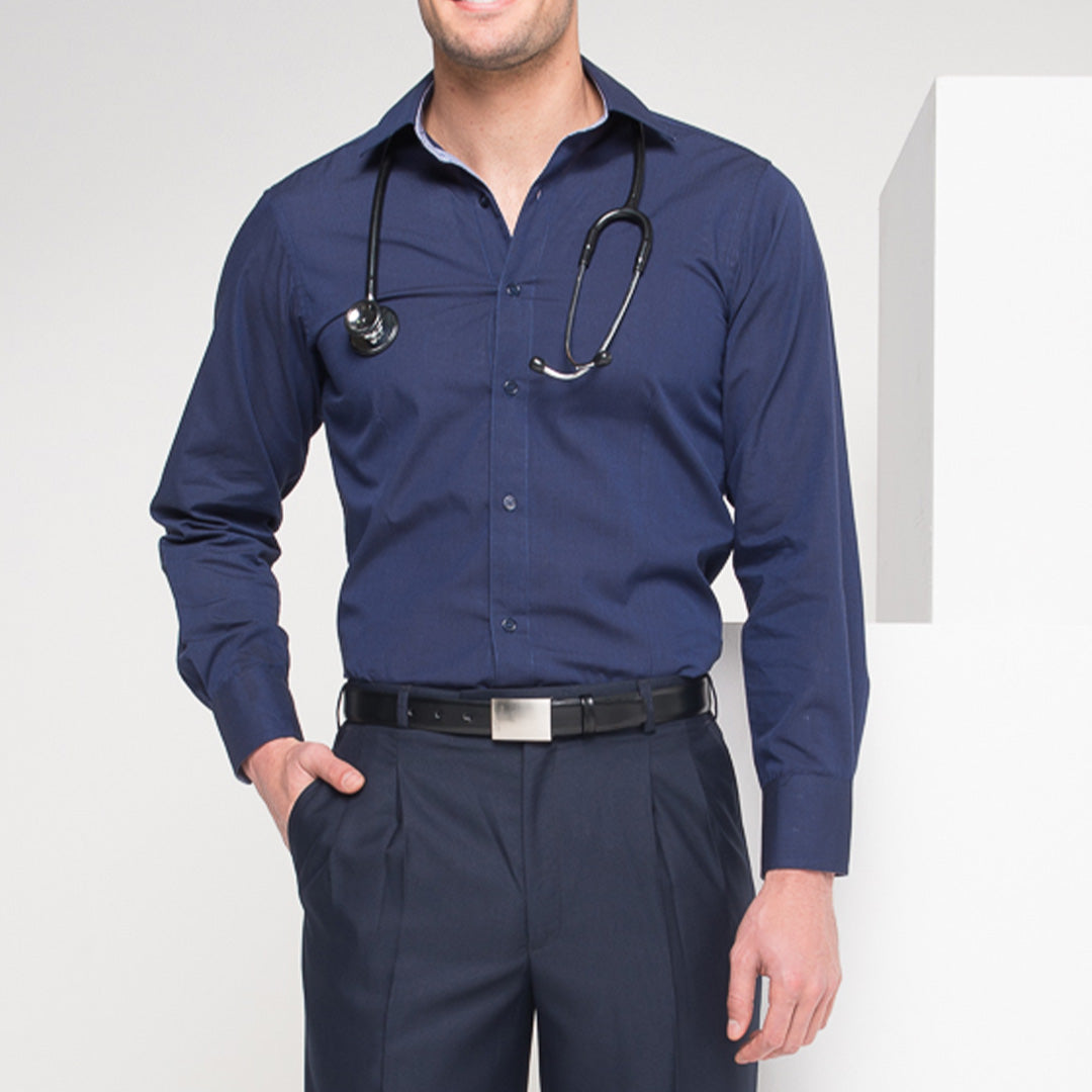 House of Uniforms The End on End Shirt | Mens | Long Sleeve | Euro Fit LSJ Collection