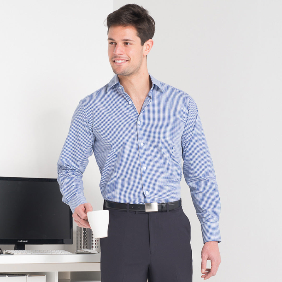 House of Uniforms The Gingham Check Shirt | Mens | Long Sleeve | Classic Fit LSJ Collection