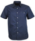 House of Uniforms The Empire Shirt | Mens | Short Sleeve Stencil Navy/Sky