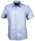 House of Uniforms The Empire Shirt | Mens | Short Sleeve Stencil Sky/Navy