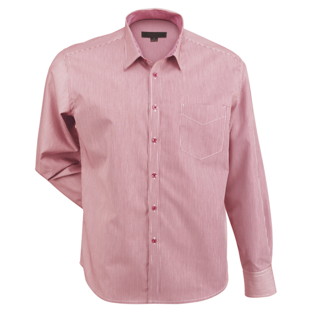 House of Uniforms The Inspire Shirt | Mens | Long Sleeve Stencil Red