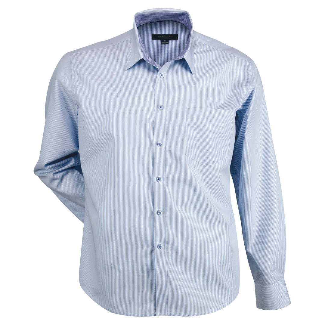 House of Uniforms The Inspire Shirt | Mens | Long Sleeve Stencil Sky