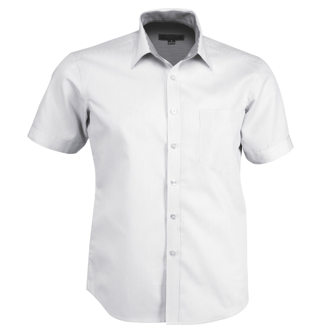 House of Uniforms The Inspire Shirt | Mens | Short Sleeve Stencil Grey