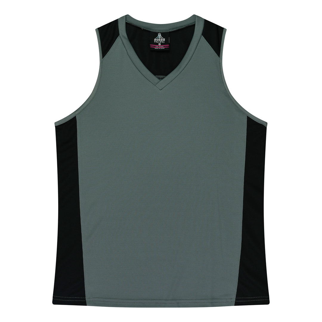 House of Uniforms The Premier Singlet | Ladies Aussie Pacific Ashe/Black