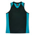House of Uniforms The Premier Singlet | Ladies Aussie Pacific Black/Teal